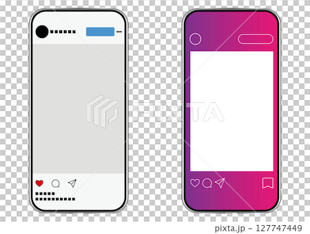 Smartphone and SNS screen 127747449