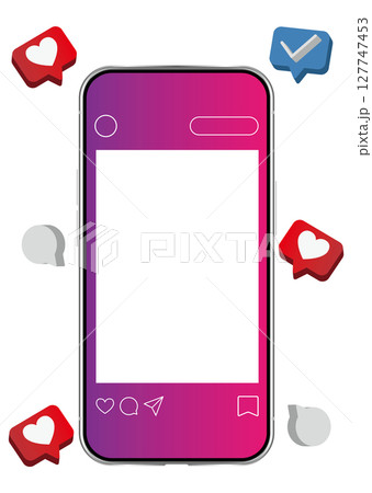 スマートフォンとSNS画像 127747453