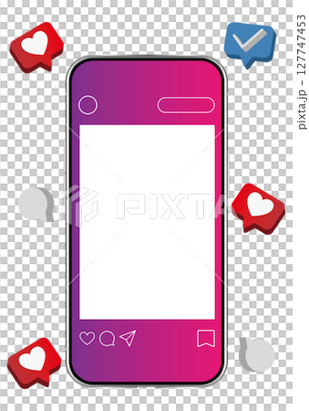 スマートフォンとSNS画像 127747453