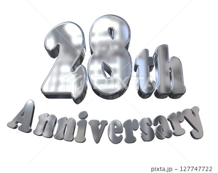 3DCG文字「28th Anniversary/28周年マークキラキラ」 127747722