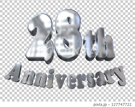 3DCG文字「28th Anniversary/28周年マークキラキラ」 127747722