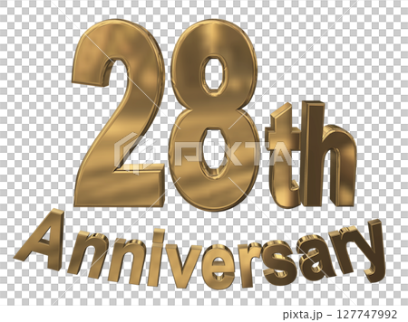 3DCG文字「28th Anniversary/28周年マークキラキラ」 3DCG文字「28th Anniversary/28周年マークキラキラ」 127747992