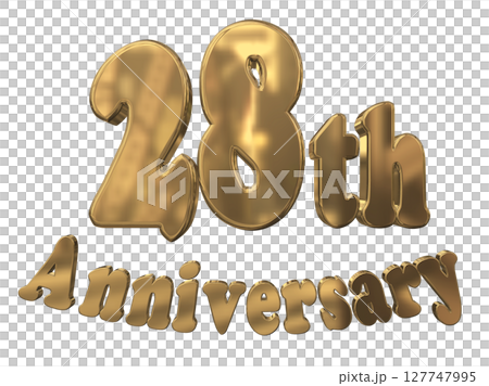 3DCG文字「28th Anniversary/28周年マークキラキラ」 3DCG文字「28th Anniversary/28周年マークキラキラ」 127747995