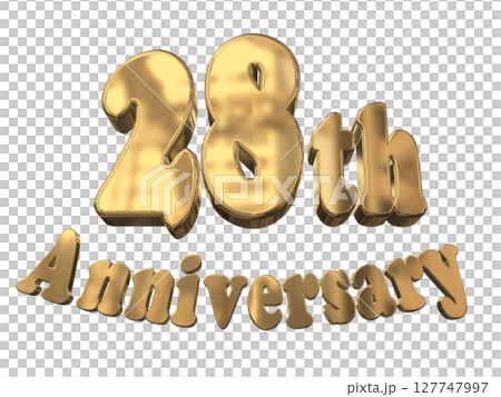3DCG文字「28th Anniversary/28周年マークキラキラ」 3DCG文字「28th Anniversary/28周年マークキラキラ」 127747997