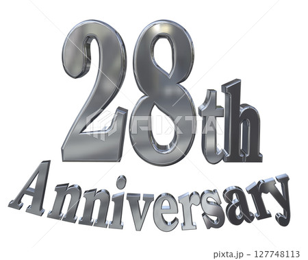 3DCG文字「28th Anniversary/28周年マークキラキラ」 127748113