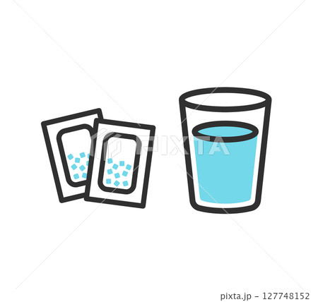 粉薬 顆粒剤 飲み薬 内服薬のイラスト 粉薬 顆粒剤 飲み薬 内服薬のイラスト 127748152