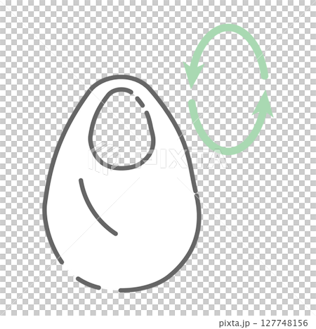 Eco bag icon with recycling arrows Eco bag icon with recycling arrows 127748156