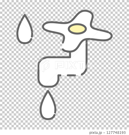 水滴が垂れる蛇口のアイコン 127748193