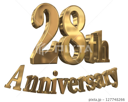 3DCG文字「28th Anniversary/28周年マークキラキラ」 3DCG文字「28th Anniversary/28周年マークキラキラ」 127748266