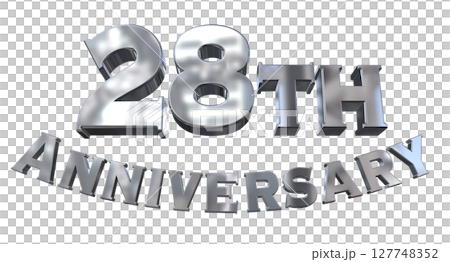 3DCG文字“28週年/28週年紀念馬克·斯帕克” 127748352