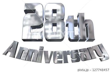 3DCG文字「28th Anniversary/28周年マークキラキラ」 127748457