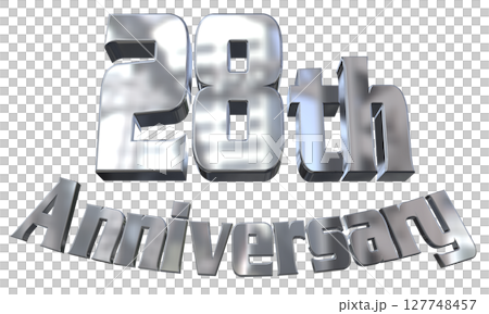 3DCG文字「28th Anniversary/28周年マークキラキラ」 127748457