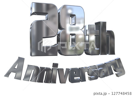 3DCG文字「28th Anniversary/28周年マークキラキラ」 3DCG文字「28th Anniversary/28周年マークキラキラ」 127748458