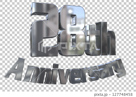 3DCG文字「28th Anniversary/28周年マークキラキラ」 3DCG文字「28th Anniversary/28周年マークキラキラ」 127748458