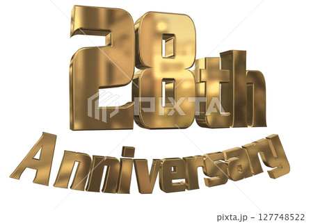 3DCG文字「28th Anniversary/28周年マークキラキラ」 3DCG文字「28th Anniversary/28周年マークキラキラ」 127748522