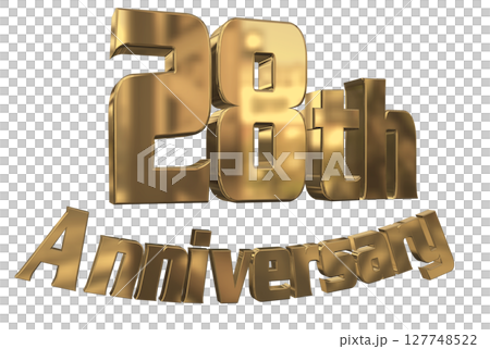3DCG文字「28th Anniversary/28周年マークキラキラ」 3DCG文字「28th Anniversary/28周年マークキラキラ」 127748522