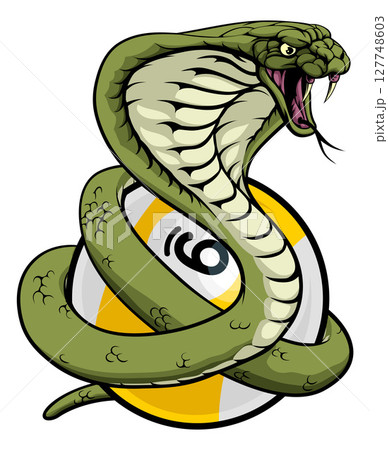 Cobra Snake 9 Ball Nine Ball Pool Cartoon Mascot Cobra Snake 9 Ball Nine Ball Pool Cartoon Mascot 127748603