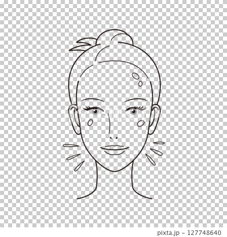 スキンケアをする女性　ツヤツヤになる 127748640