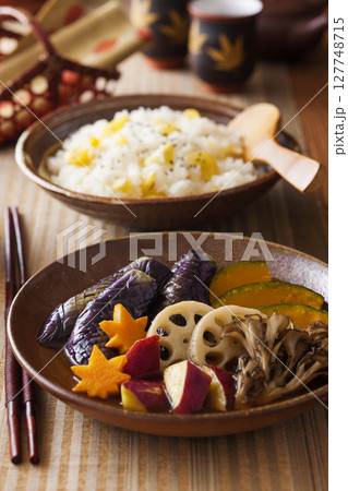 秋野菜の揚げ浸し 127748715