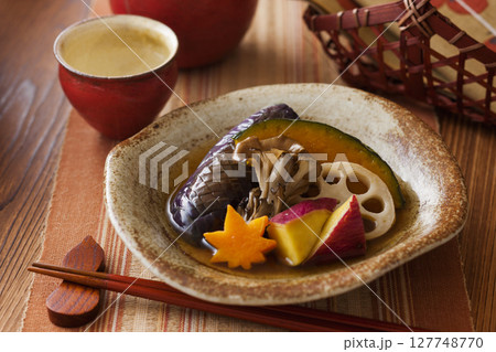 秋野菜の揚げ浸し 127748770