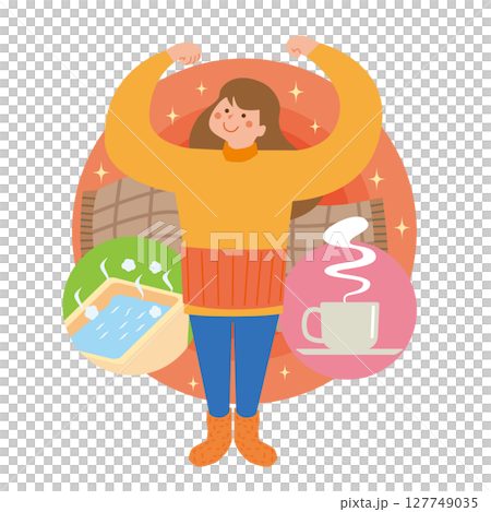 Women who are conscious of warmth 127749035