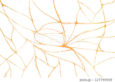 Kintsugi golden cracks templates. Luxury broken effect for wall art, wedding card, and design. Vector illustration. Kintsugi golden cracks templates. Luxury broken effect for wall art, wedding card, and design. Vector illustration. 127749509