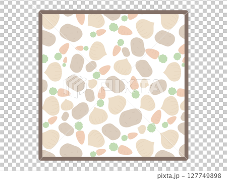 Curried vegetables square frame Curried vegetables square frame 127749898
