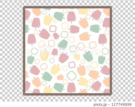 Paprika square frame Paprika square frame 127749899