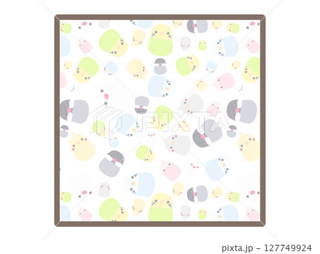 小鳥の四角形のフレーム 小鳥の四角形のフレーム 127749924