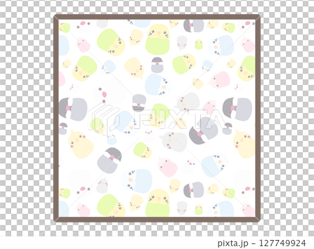 小鳥の四角形のフレーム 小鳥の四角形のフレーム 127749924