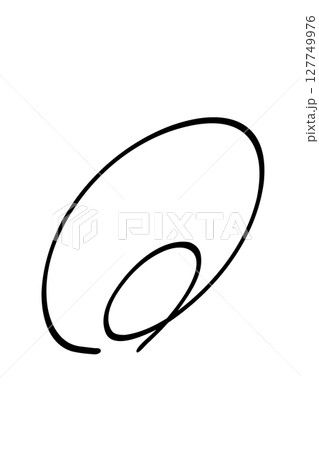 マーカーで書いた手書きの二重マル 127749976