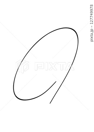 マーカーで書いた手書きのマル2 127749978