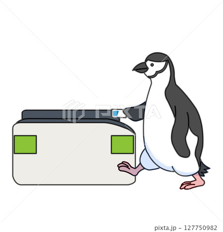 改札を通るペンギン 127750982