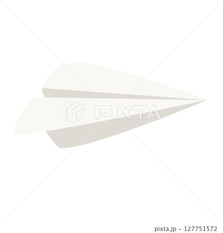 Illustration of a White Paper Airplane 127751572