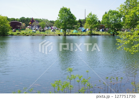 備北丘陵公園国兼池の景色 備北丘陵公園国兼池の景色 127751730