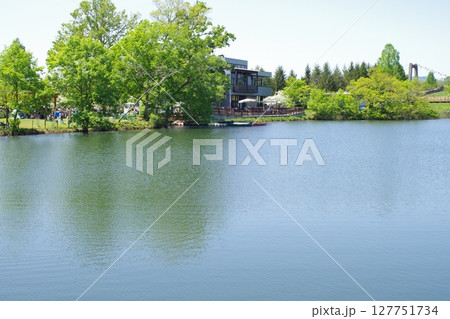 備北丘陵公園国兼池の景色 127751734