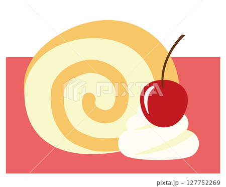 ロールケーキのイラスト ロールケーキのイラスト 127752269