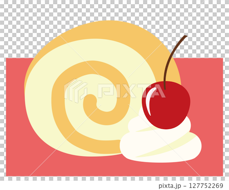Illustration of roll cake Illustration of roll cake 127752269