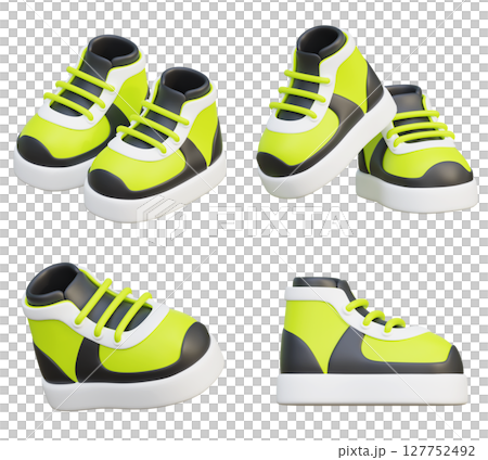 Cartoon Style Shoes sneakers 3D Icon 127752492