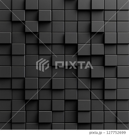 Black Cubes Create a Minimalist Abstract Wall with Volume. Generative AI Black Cubes Create a Minimalist Abstract Wall with Volume. Generative AI 127752699