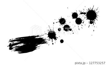 Black ink splash texture illustration on white background. Black ink splash texture illustration on white background. 127753257