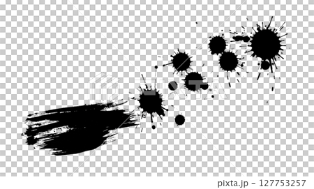 Black ink splash texture illustration on white background. Black ink splash texture illustration on white background. 127753257