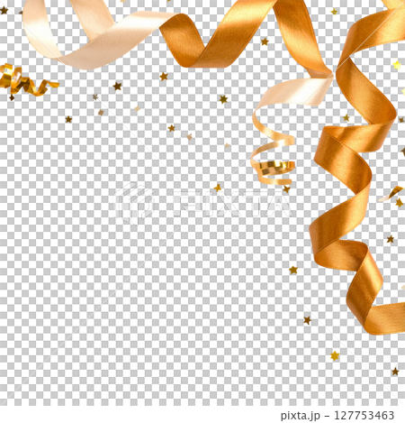 Colorful celebration confetti splash design on a white background 127753463