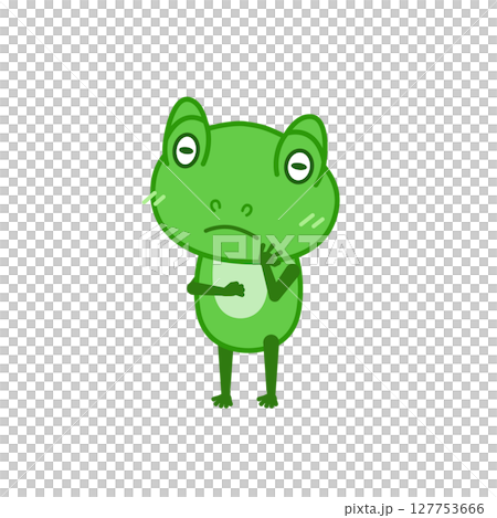 Frog illustration (green, thinking) 127753666
