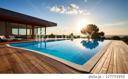 海沿いのプール(AI生成画像) 海沿いのプール(AI生成画像) 127753950