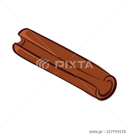Cinnamon stick roll logo in flat style isolated on a white background. 127754578