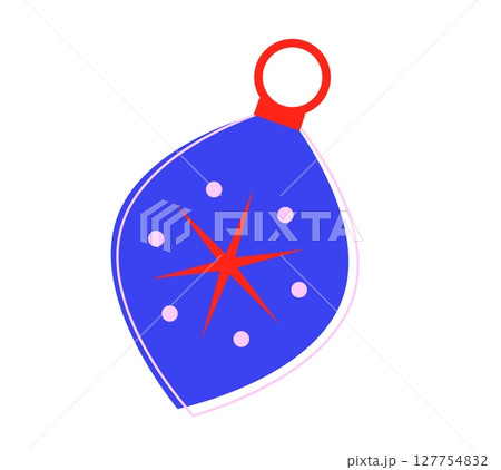 Christmas bauble ornament, blue and elegant, symbolizing festive holiday celebration. Bright and 127754832