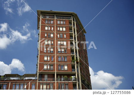 Pre industrial buildings in turin, italy 127755086
