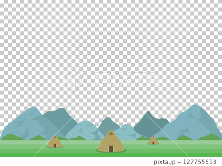 Jomon period landscape frame 127755513