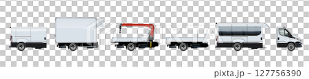 Vector truck template isolated on white background 127756390